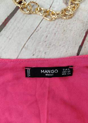 Розовая блуза майка фуксия  mango6 фото