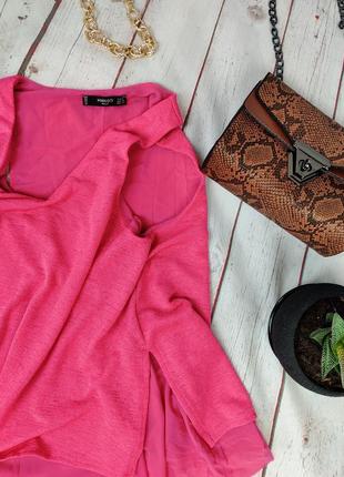 Розовая блуза майка фуксия  mango4 фото