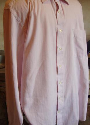 Чоловіча сорочка рожева canda collection at c&f розмір l-41/42 70%котон