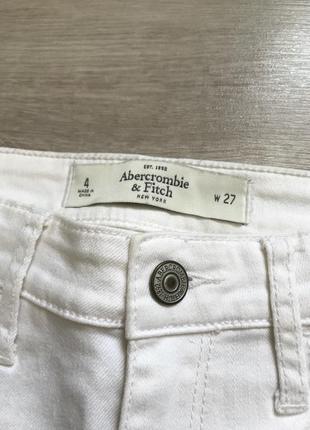 Женские белые джинсы abercrombie & fitch2 фото