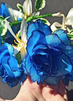 Обруч вінок віночок об'єднання з'ємний з трояндами