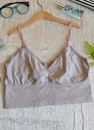 Красивый серо-розовый топ 40(42)