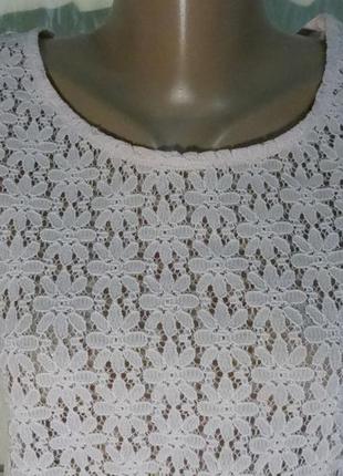 Нежная пудровая ажурная блуза  next, р.125 фото