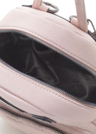 Рюкзак из кожзама с ушками gj70 нежно розовый (3 цвета)4 фото