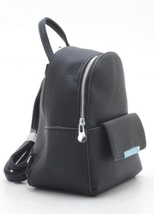 Рюкзак зі шкірозамінника gj-21 чорний (5 кольорів)