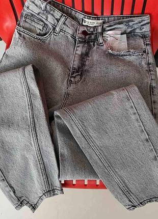 Джинсы мом прямые кльош  женские турция
