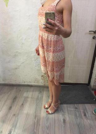 Шикарное, шифоновое летнее асимметричное платье сарафан3 фото