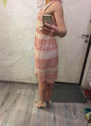 Шикарное, шифоновое летнее асимметричное платье сарафан2 фото