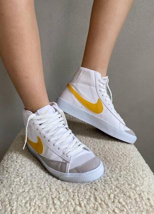 Кросівки nike blazer mid 77 vintage yellow8 фото