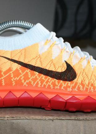 Кросівки атлетичні/бігові nike free 3.0 flyknit running shoes (orange/white/black)1 фото