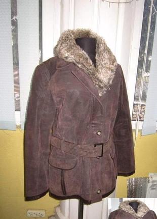 Женская кожаная куртка с поясом designer s. дания. 52р. лот 7452 фото