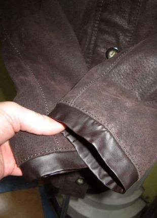 Жіноча шкіряна куртка з поясом designer s. данія. 52р. лот 7455 фото