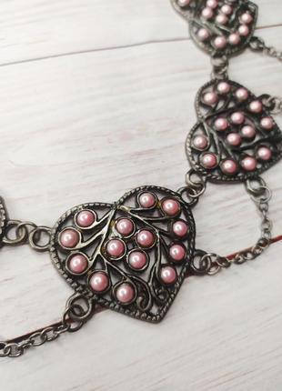 Ожерелье сердца в готическом стиле3 фото