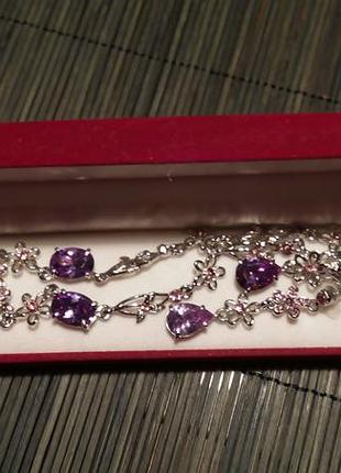 Набор серьги и ожерелье сваровски на выпускной