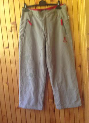 Брючки на трикотажній бавовняній підкладці з квітковим принтом