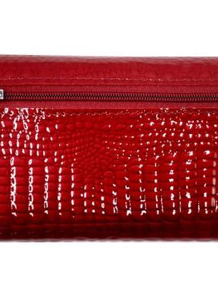 Женский красный лаковый кошелек balisa из натуральной кожи, женский кожаный кошелек клатч, красное портмоне2 фото