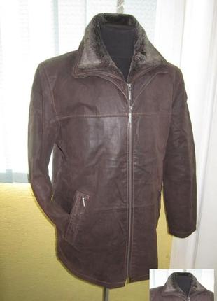 Большая мужская кожаная куртка c. comberti. италия. 64р. лот 7482 фото