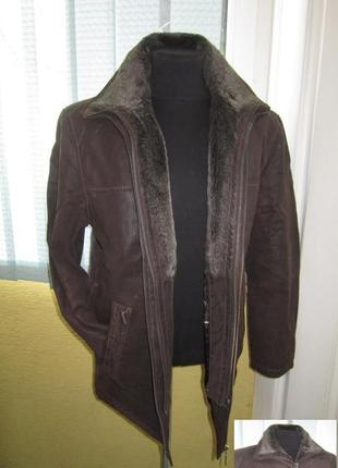 Велика чоловіча шкіряна куртка c. comberti. італія. 64р. лот 7483 фото