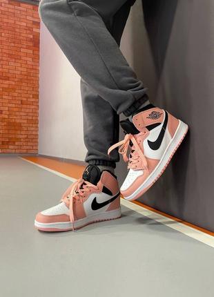 Кросівки air jordan 1 pink кроссовки