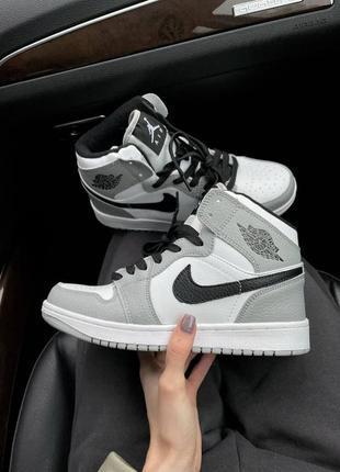 Коосівки air jordan 1 smoke grey кроссовки