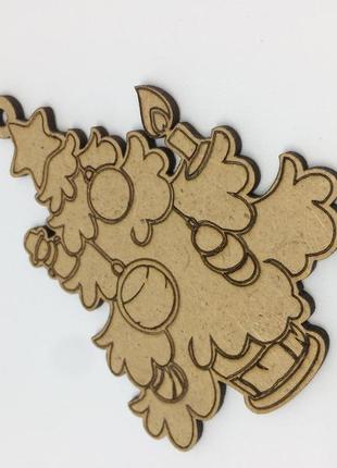 Заготівля для декупажу та розпису. ялинка з кулями