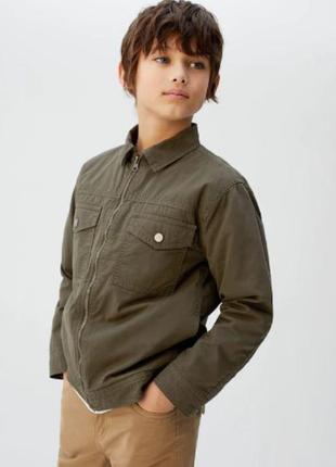 Куртка-жакет куртка для мальчика плотный коттоновый материал от бренда mango5 фото