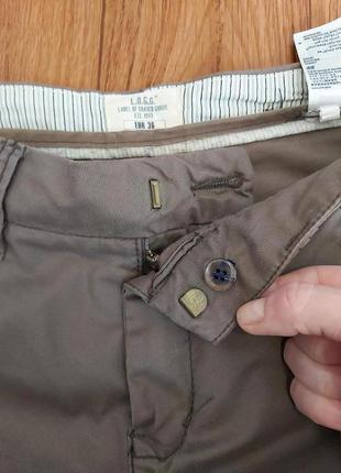 Стильные брюки, короткие, цвет хаки l.o.o.g3 фото
