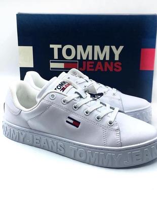 Оригінальні шкіряні кеди tommy hilfiger