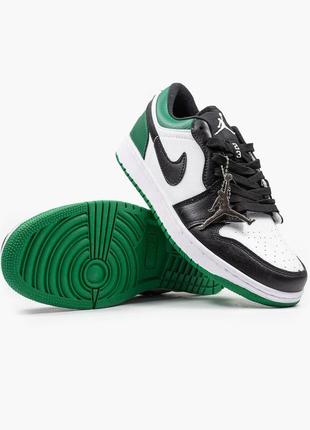 Кросівки air jordan low green/black/white кроссовки