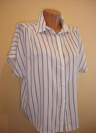Легка біла сорочка в смужку  "claire desighs" англія
