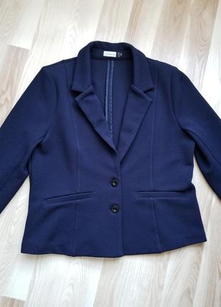 Базовый двубортный пиджак женский синий классический пиджак2 фото