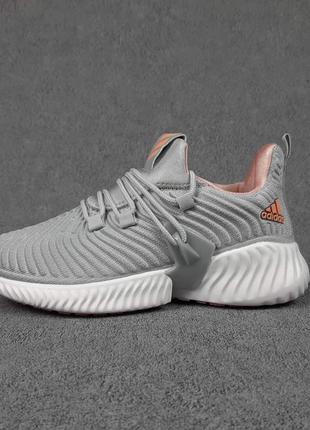 Женские кроссовки adidas alphabounce instinct серые с пудрой1 фото