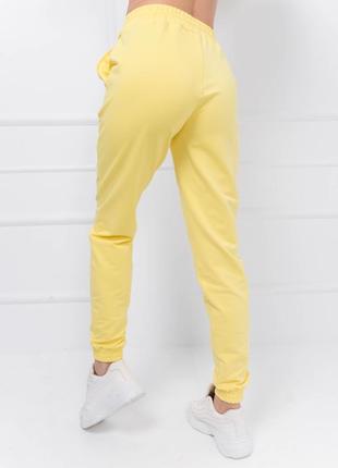 Спортивні штани жіночі лимонні4 фото