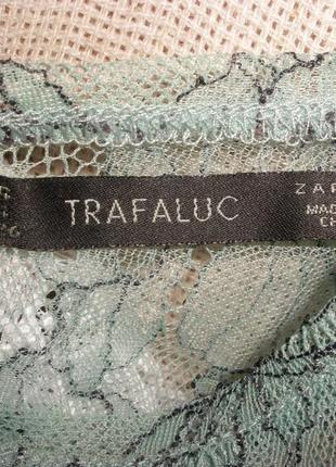 Блуза блузка з баскою zara сітка гипюр мереживо6 фото