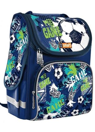 Рюкзак шкільний каркасний smart pg-11 "my game", синій