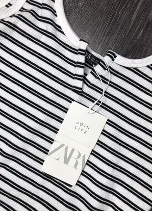Базовое трикотажное боди в рубчик от zara майка зара боді в рубчик з вирізом