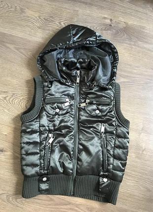 Жилетка з капюшоном жилетка коротка під всі!🔥🔥