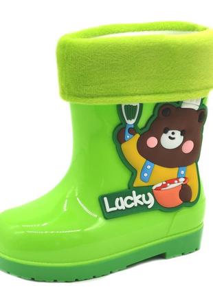 Резиновые ботинки для хлопчика bbt kids зеленый (m5175 green (25-150 мм) 28-180 мм4 фото