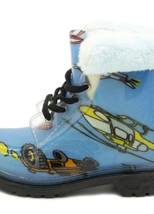 Резиновые ботинки для мальчика dual синий (012-210a blue (28 (17,5 см)) 33 (21 см)