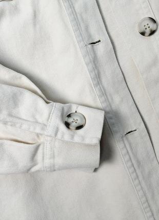Pull&bear котоновая свободная оверсайз рубашка куртка5 фото