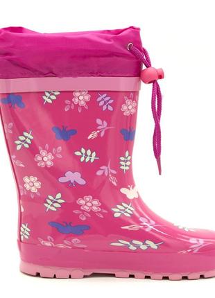 Резиновые сапоги для девочки kimbo розовый (y280-2 pink (29 (19 см)) 32 (21 cм)3 фото