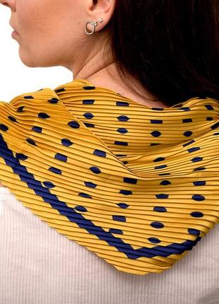 Платок для женщин bruno rossi желто-синий (go2307 yellow-blue (60*60 см)1 фото