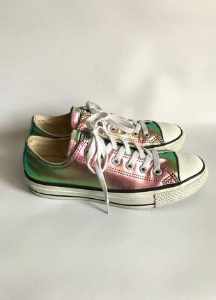 Кеды Trendy converse цветные короткие хамелеон белые кожа купить цена