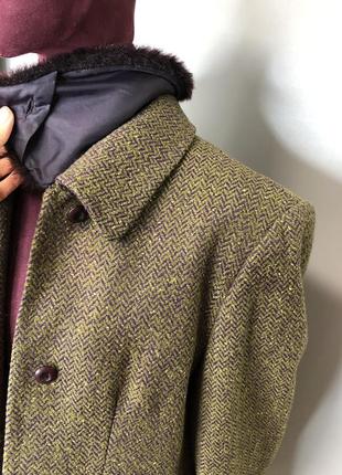 Итальянское лёгкое пальто пиджак короткое шерстяное с меховым воротником брендовый пиджак rundholz5 фото