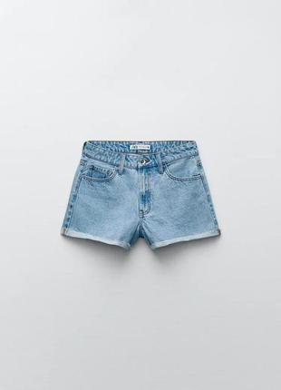 Новые джинсовые шорты zara xs 34