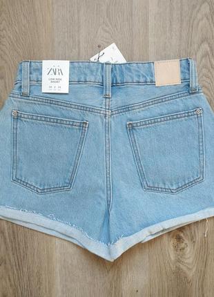 Новые джинсовые шорты zara xs 348 фото