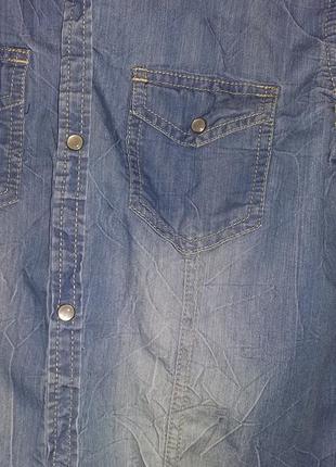 Стильная джинсовая рубашка y.f.k. германия на рост 170-176 см (s m)4 фото