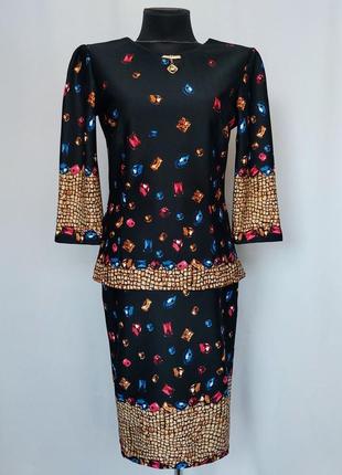 Суперціна. стильний костюм, принт камені. новий, р-ри 42-46
