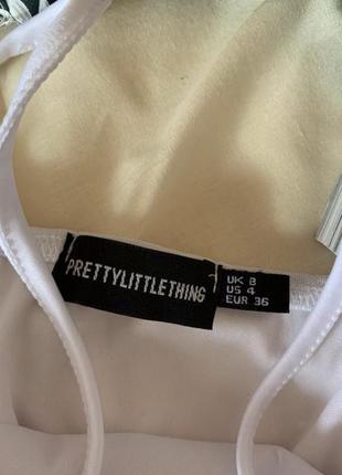 Біле боді сітка prettylittlething3 фото