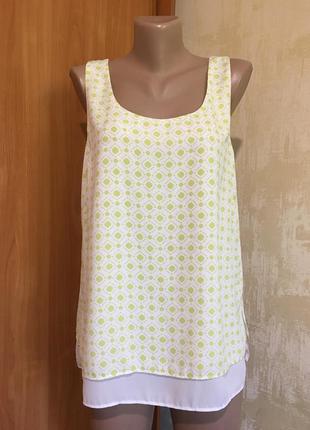 Шифоновая майка,блуза,двухслойная!